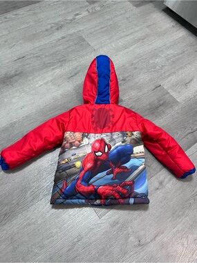 Marvel Red and Blue Spider-Man Kids Puffer Jacket